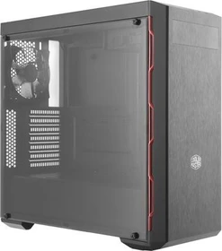 Cooler Master MasterBox MB600L schwarz/rot, Acrylfenster, mit 5.25" Schacht