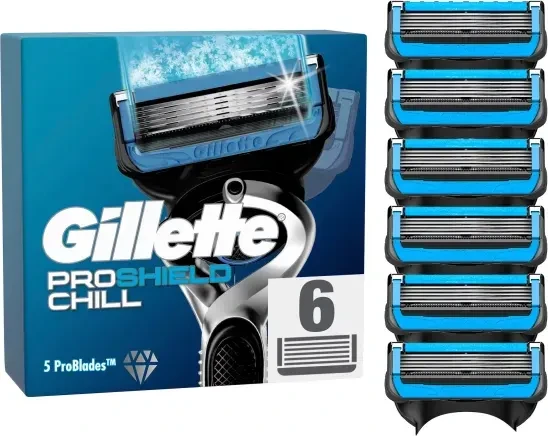 Gillette Fusion ProShield Chill Rasierklinge, 6 Stück