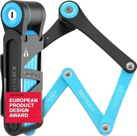 Seatylock Foldylock Compact Faltschloss, Schlüssel blau