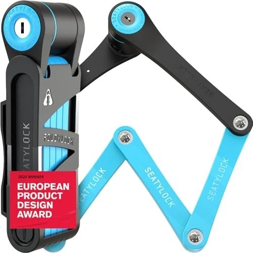 Seatylock Foldylock Compact Faltschloss, Schlüssel blau