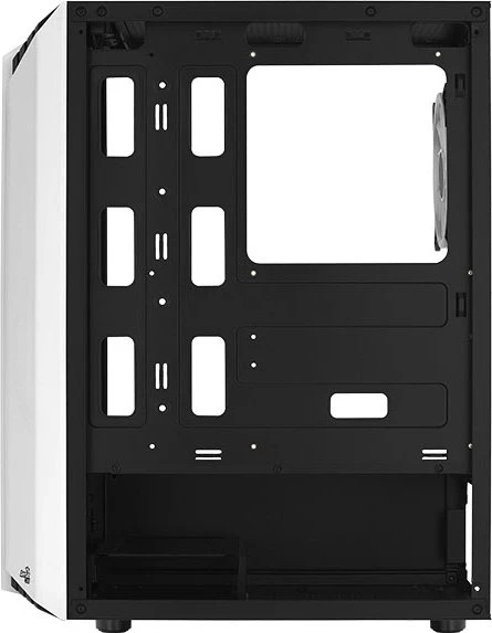 AeroCool Bionic V2, weiß, Lüfter LED RGB, Glasfenster