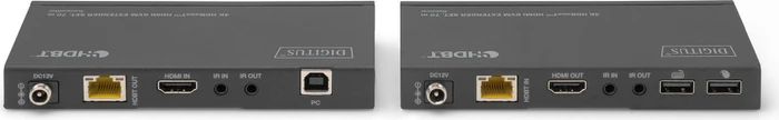 Digitus HDMI KVM Extender Set Extender HDBaseT 1.0, 4K, 30Hz, Cat5e/6/6a/7/8, 40m