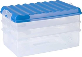 Axentia Aufbewahrungsbehälter Frischhalte-Stapelbox, 3-tlg.