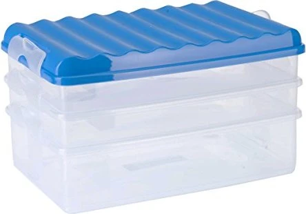 Axentia Aufbewahrungsbehälter Frischhalte-Stapelbox, 3-tlg.