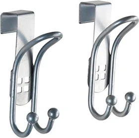 Wenko Türhaken Lochdesign silber, 2 Stück