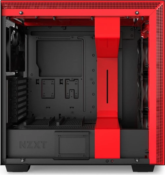 NZXT H700i schwarz/rot, Glasfenster