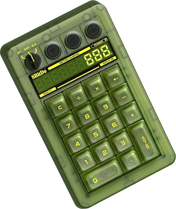 8BitDo Retro 18 Mechanical Numpad Xbox Edition, grün, Kailh Box Jellyfish X, hot-swap, USB-C/Bluetooth