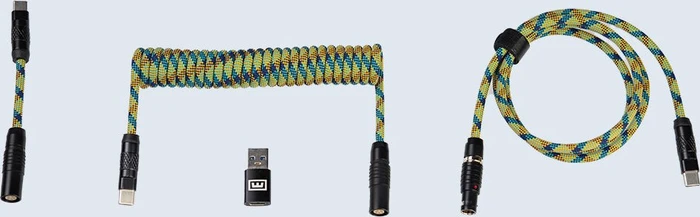 Wooting Premium Cable Set, USB-C/USB-A, Tastaturkabel (Spiral-Textilkabel), Lekker