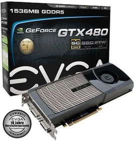 EVGA GeForce GTX 480 Superclocked, 1.5GB GDDR5, 2x DVI, Mini HDMI (015-P3-1482)