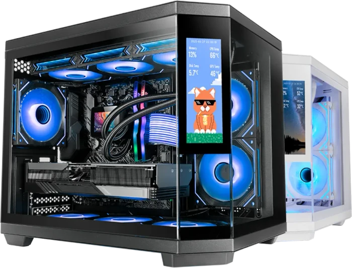 Mars Gaming MC-3TCORELCDM Black, Glasfenster