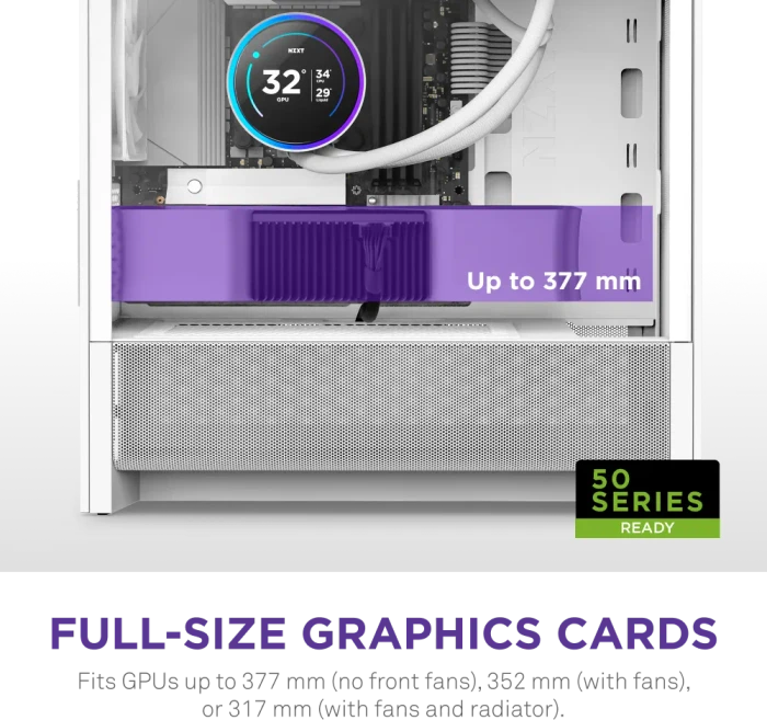 NZXT H3 Flow [2025] White, weiß, Glasfenster