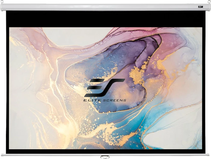 Elite Screens Manual Rollo Leinwand 127x127cm weißer Rand