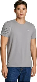 Pepe Jeans Logodruck Slim Fit T-Shirt kurzarm industrial grey (Herren)