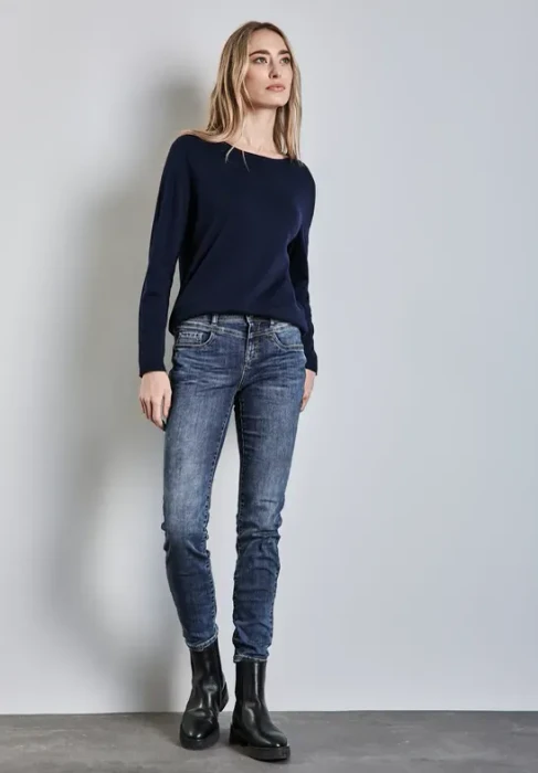 Street One York Jeans mid blue wash (Damen)