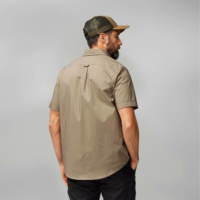 Fjällräven Övik Air Stretch Hemd kurzarm suede brown (Herren)