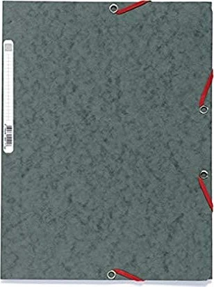 Exacompta Sammelmappe Colorspan 400g/m² mit Gummizug, A4, grau, 25er-Pack