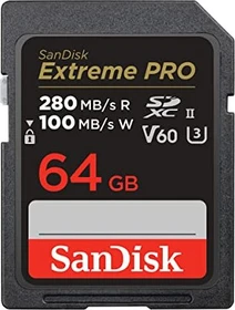 SanDisk Extreme PRO R280/W100 64GB, UHS-II U3, Class 10