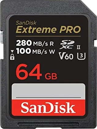 SanDisk Extreme PRO R280/W100 64GB, UHS-II U3, Class 10