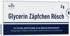 Glycerin Zäpfchen Rösch 2g, 10 Stück