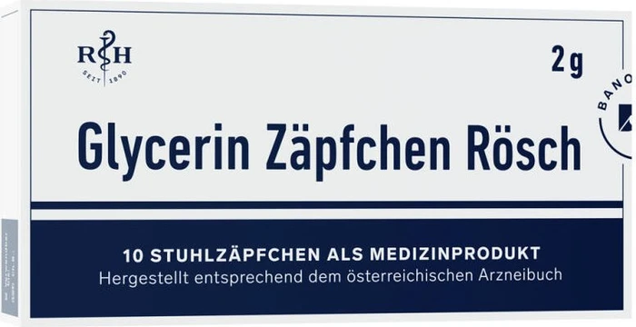 Glycerin Zäpfchen Rösch 2g, 10 Stück