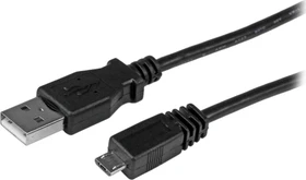 StarTech USB-A 2.0 auf USB 2.0 Micro-B Adapterkabel schwarz, 0.5m (USBAUB50CMBK) (UUSBHAUB50CM)