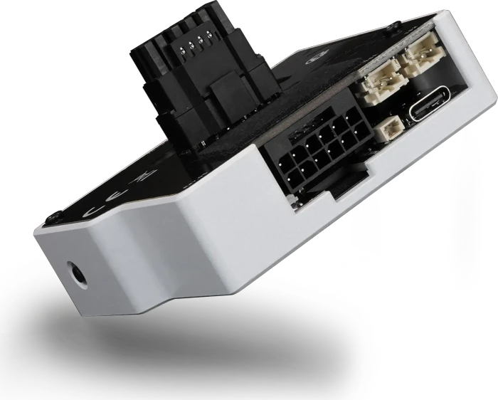 Thermal Grizzly WireView Pro II GPU Reverse, 90°, 12V-2x6, Sense-Pins an der Unterseite, White Edition, weiß