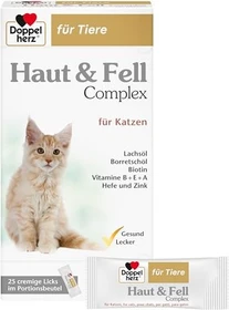 Doppelherz für Tiere Haut & Fell Complex Paste für Katzen, 25 Stück