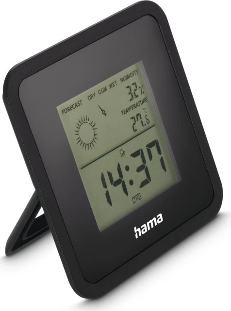 Hama Borneo Hygrometer-Temperaturstation schwarz, digital