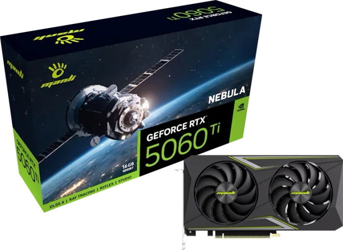 Manli Nebula GeForce RTX 5060 Ti, 16GB GDDR7, HDMI, 3x DP