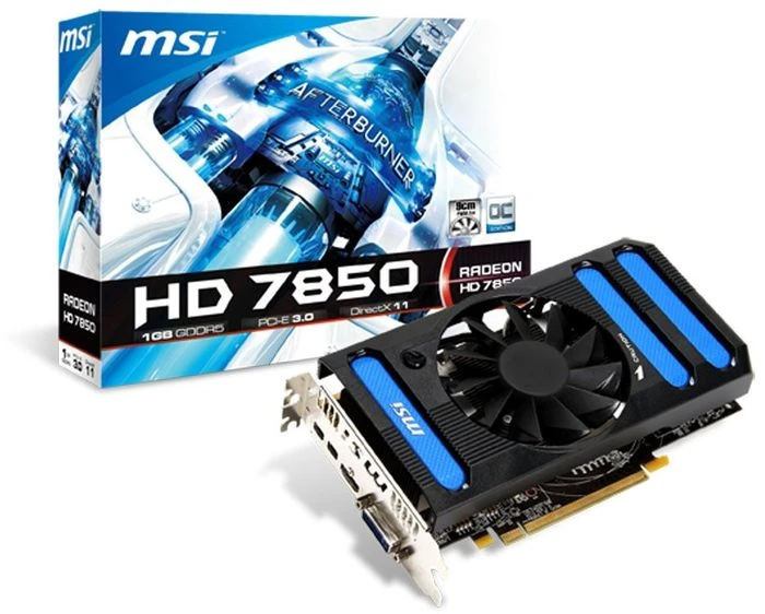 MSI Radeon HD 7850, R7850 1GD5/OC, 1GB GDDR5, DVI, HDMI, 2x mDP