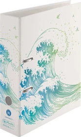 Herlitz maX.file GREENline Ordner 2-Ring mit Motiv, 80mm, A4, Welle
