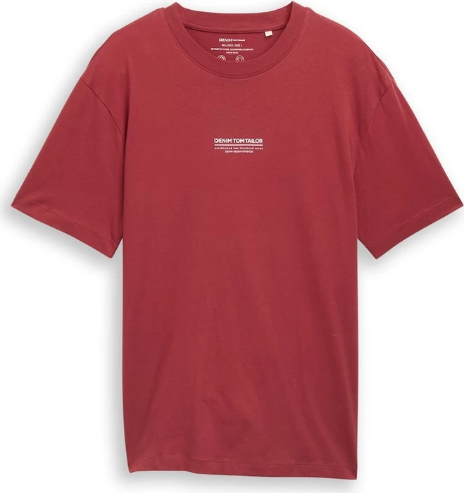Tom Tailor Relaxed Fit aus Baumwolle T-Shirt kurzarm burnt russet (Herren)