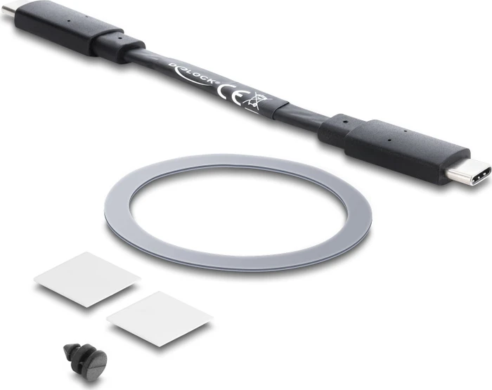 DeLOCK Externes magnetisches Gehäuse für M.2 PCIe/SATA SSD, USB-C 3.1