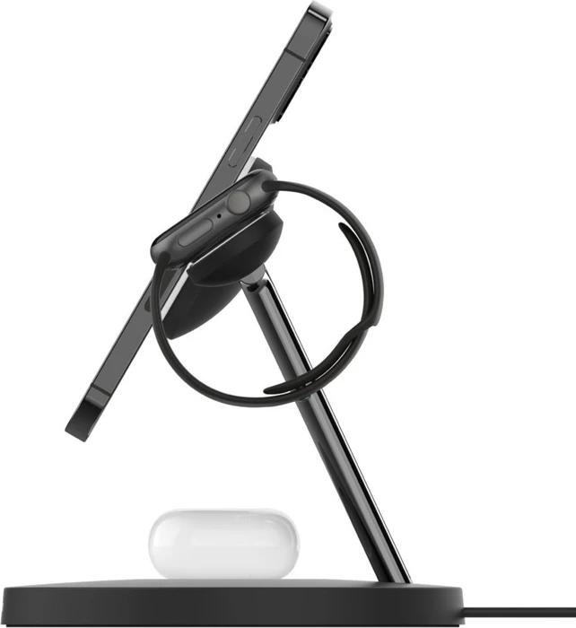 Belkin BoostCharge Pro Drahtloses 3-in-1-Ladegerät mit MagSafe 15W schwarz