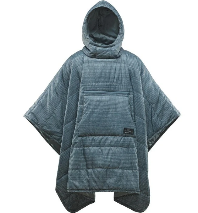 Therm-a-Rest Honcho Poncho blue woven print
