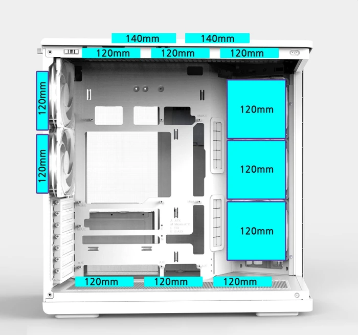 Zalman P60 White, Glasfenster