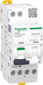 Schneider Electric Acti9 iCV40N VigiARC, AFDD + FI/LS, 1P+N, 16A, B-Char., 30mA, Typ A-SI, 6000A