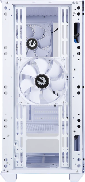 BitFenix Nova Mesh SE TG, weiß, inkl. 2x Lüfter, Glasfenster