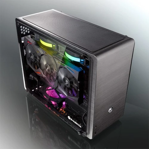 Raijintek Ophion Evo, schwarz, Glasfenster, Mini-ITX