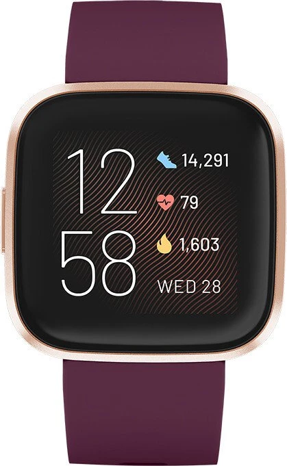 Fitbit Versa 2 Aktivitäts-Tracker bordeaux