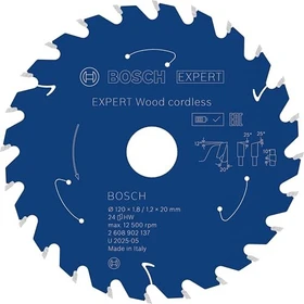 Bosch Professional Expert Wood Cordless Kreissägeblatt 24Z, 120x1.2x20mm, 1 Stück