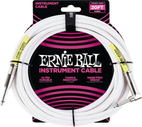 Ernie Ball 20' Straight/Angle Instrument Cable White
