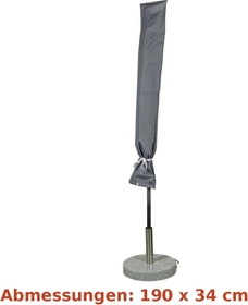 Wehncke Schutzhülle für Sonnenschirm 200-410cm grau