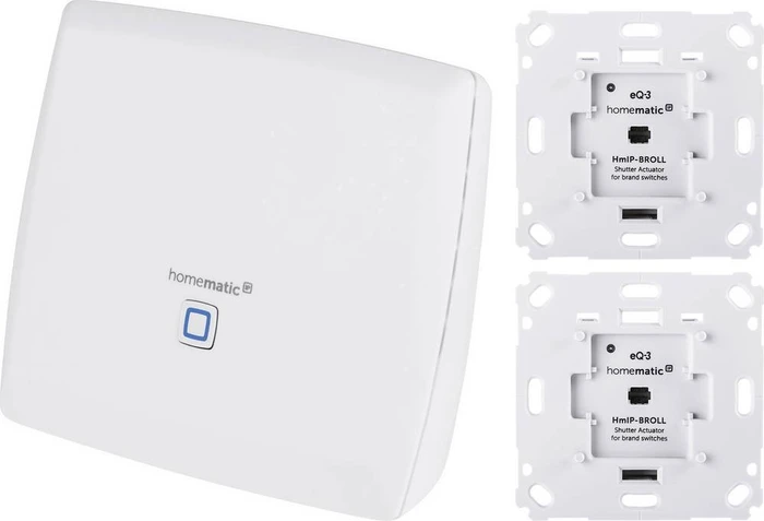 eQ-3 Homematic IP Funk Starterkit Rollladen-Steuerung, 2x Aktor, Unterputz, Set