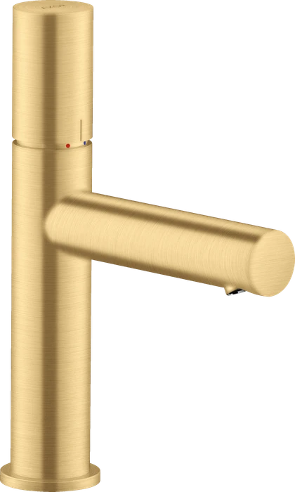 Hansgrohe Axor Uno Waschbeckenarmatur 110 mit Zerogriff und Ablaufgarnitur brushed gold optic