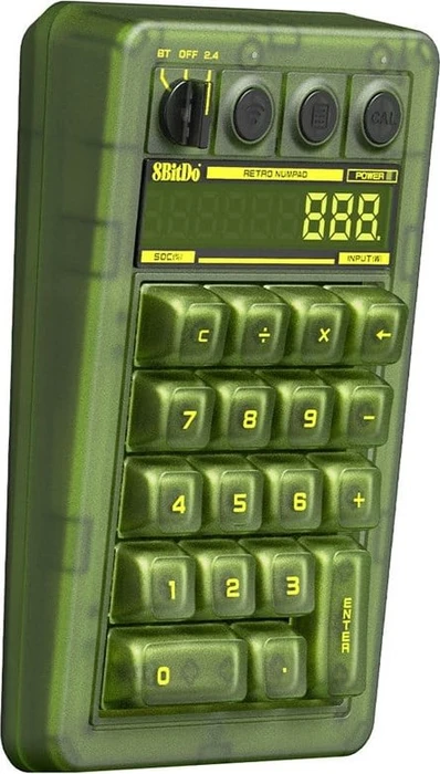 8BitDo Retro 18 Mechanical Numpad Xbox Edition, grün, Kailh Box Jellyfish X, hot-swap, USB-C/Bluetooth