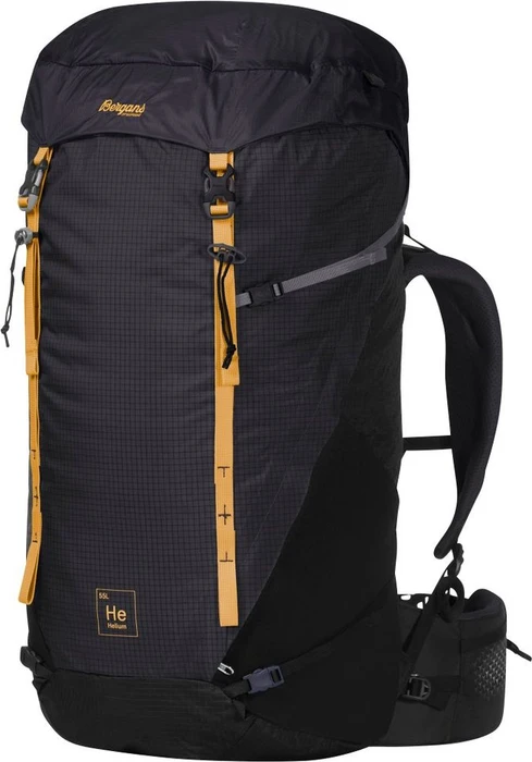 Bergans Helium V5 55 dark shadow grey/black/golden yellow