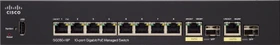 Cisco SG350 Desktop Gigabit Managed Switch, 8x RJ-45, 2x RJ-45/SFP, 62W UPoE (SG350-10P-K9)
