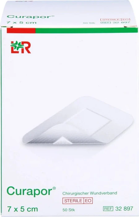 Lohmann & Rauscher Curapor Wundverband steril chirurgisch, 7 x 5cm, 50 Stück