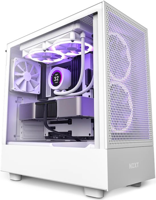 NZXT H5 Flow, weiß, Glasfenster
